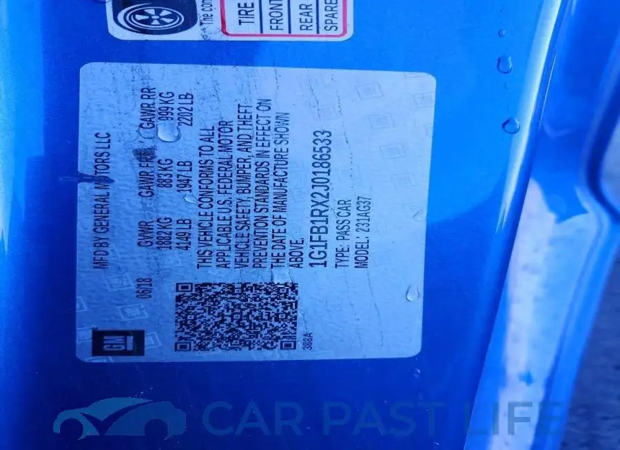 1G1FB1RX2J0186533# 12