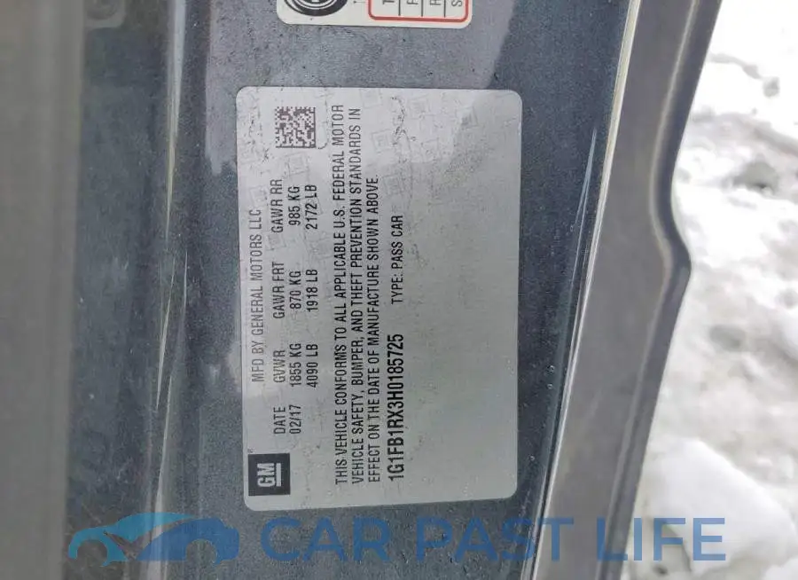 1G1FB1RX3H0185725# 12