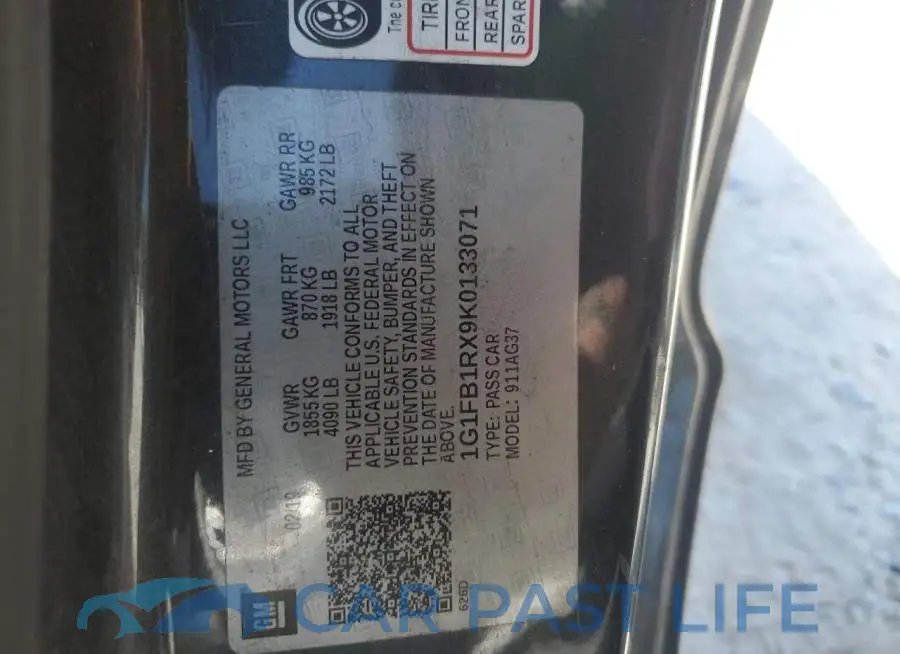 1G1FB1RX9K0133071# 12