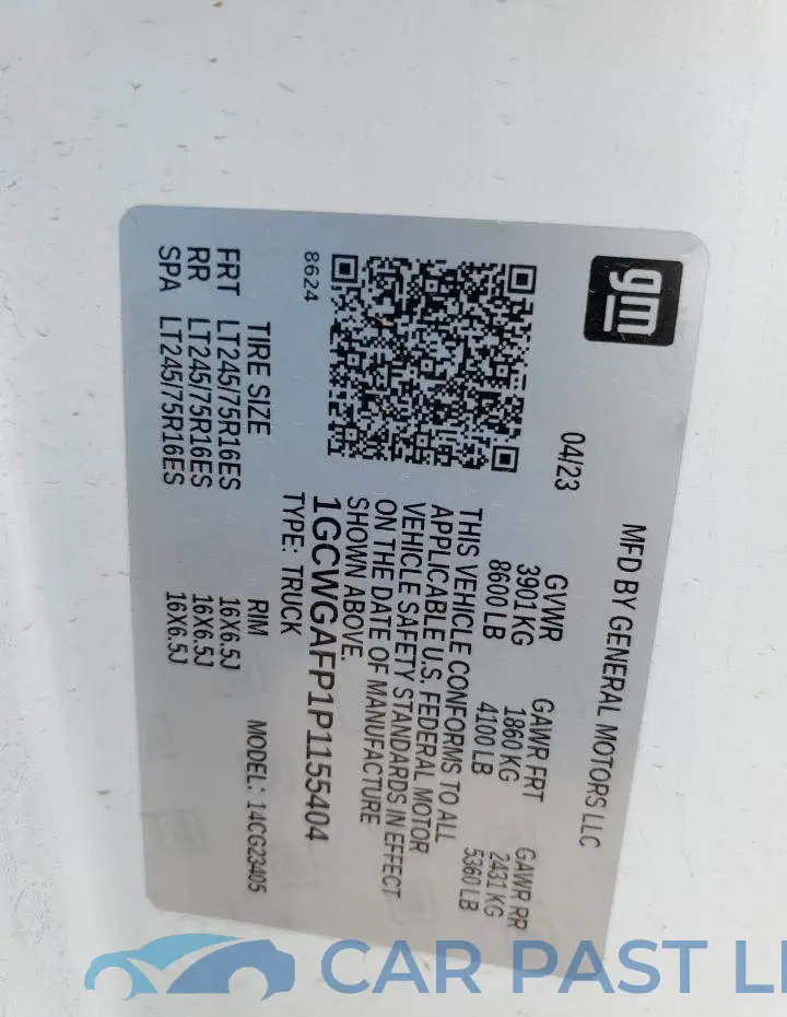 1GCWGAFP1P1155404# 12