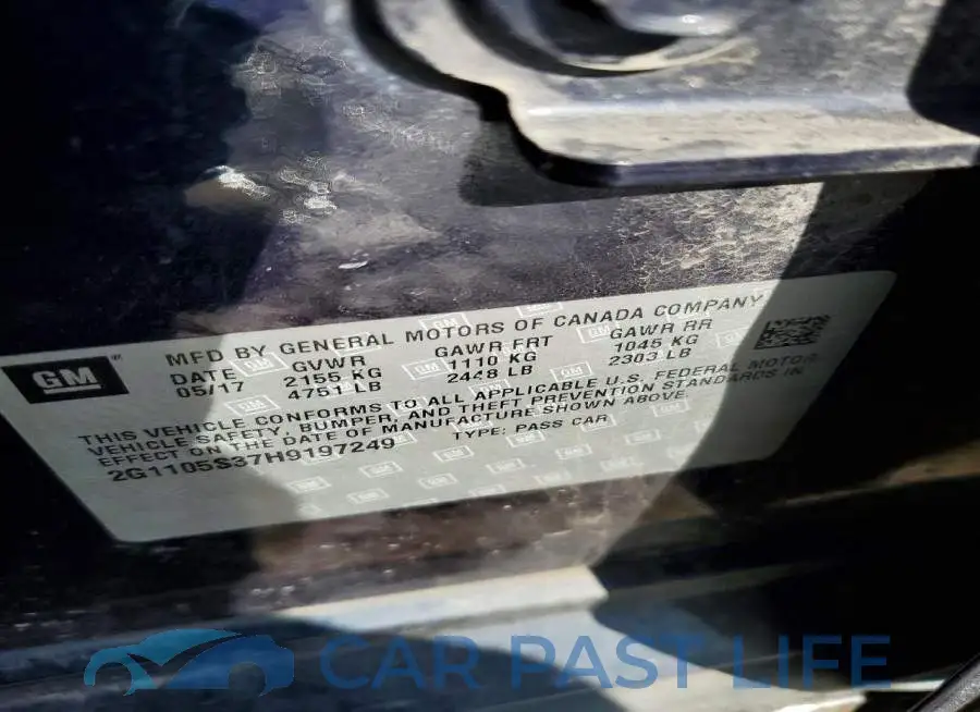 2G1105S37H9197249# 13