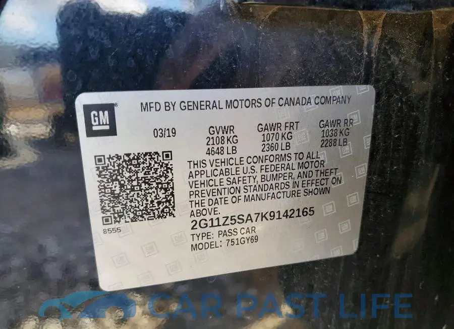 2G11Z5SA7K9142165# 12