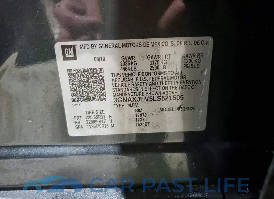 3GNAXJEV5LS521505# 13
