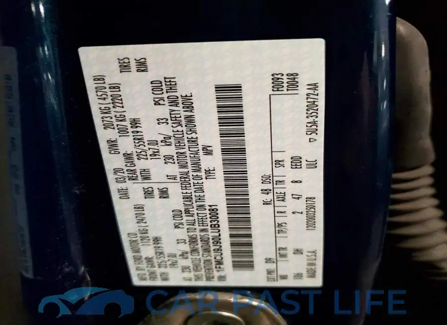 1FMCU9J90LUB30081# 13