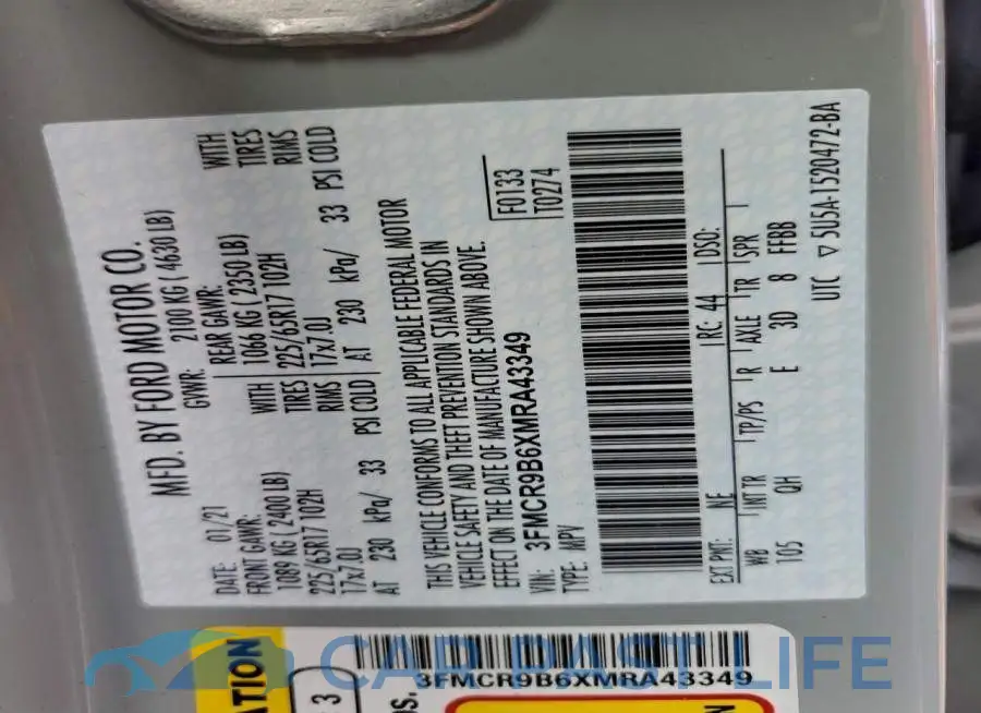 3FMCR9B6XMRA43349# 13