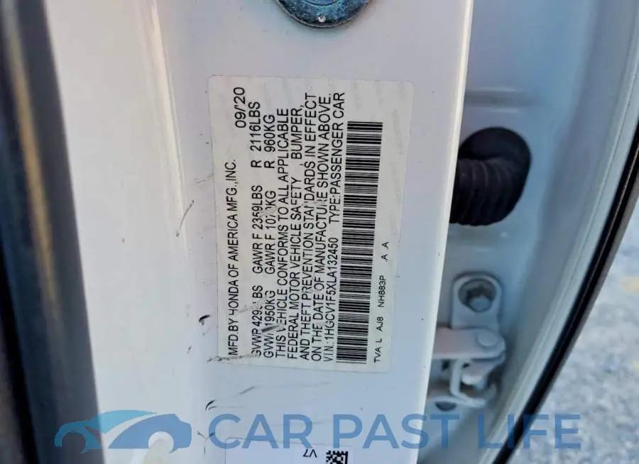 1HGCV1F5XLA132450# 13