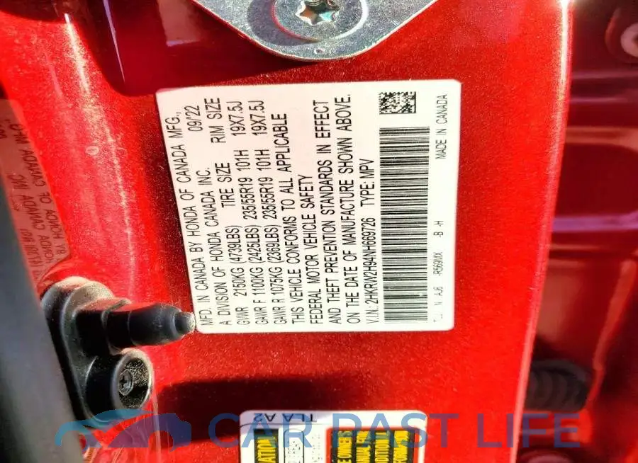 2HKRW2H94NH669726# 14