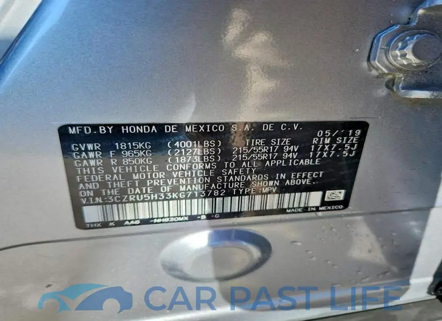 3CZRU5H33KG713782# 13