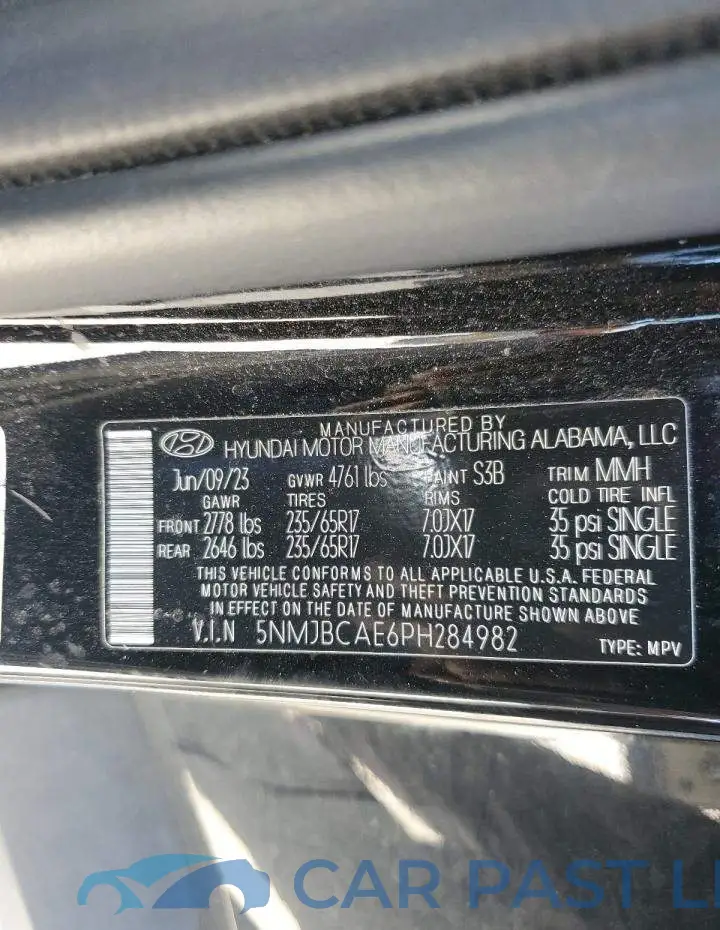5NMJBCAE6PH284982# 14