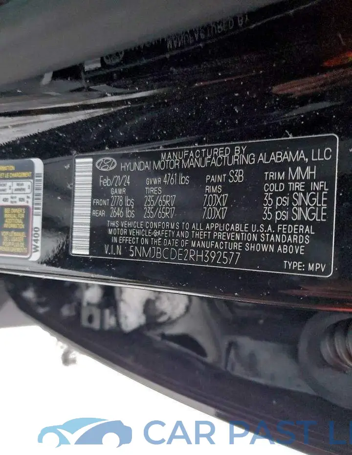 5NMJBCDE2RH392577# 13