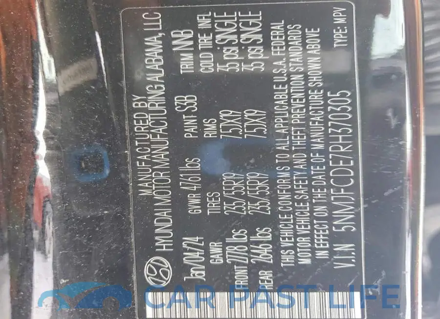 5NMJFCDE7RH370305# 14