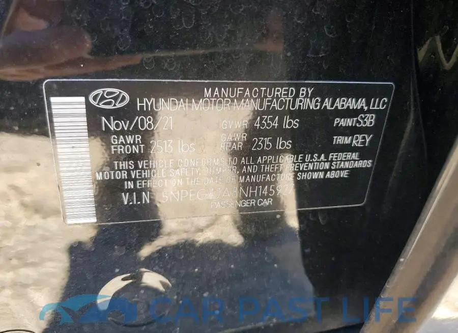 5NPEG4JA8NH145927# 12