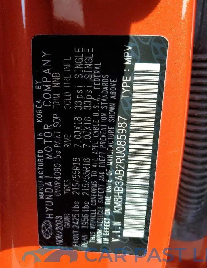 KM8HB3AB2RU085987# 13