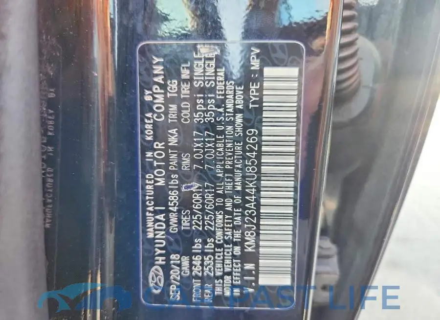 KM8J23A44KU854269# 13