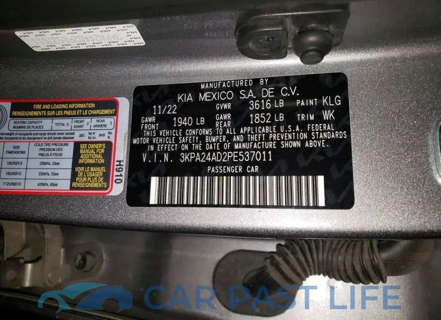 3KPA24AD2PE537011# 12