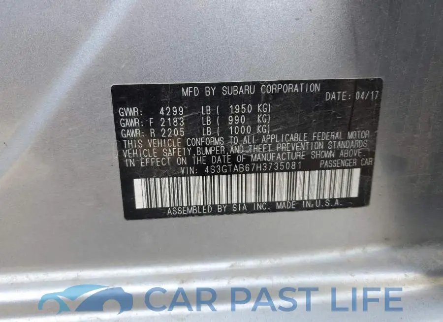 4S3GTAB67H3735081# 13