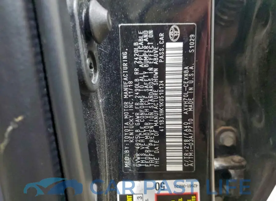4T1B31HK1KU510134# 13
