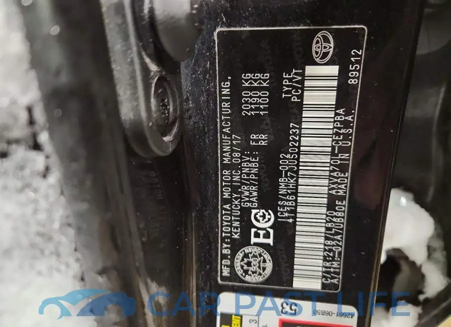 4T1B61HK7JU502237# 12