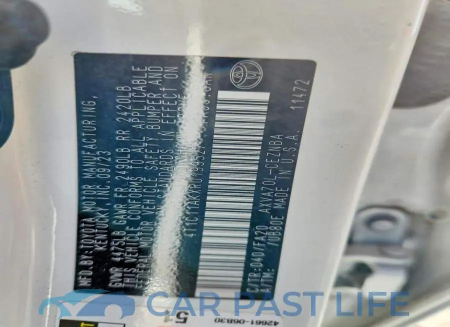 4T1C11AKXRU199527# 13