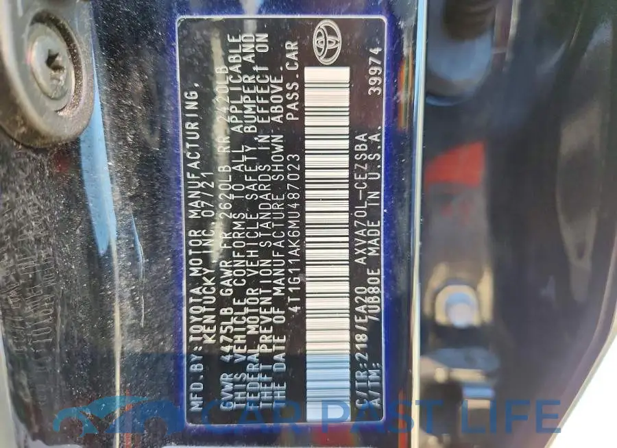 4T1G11AK6MU487023# 13