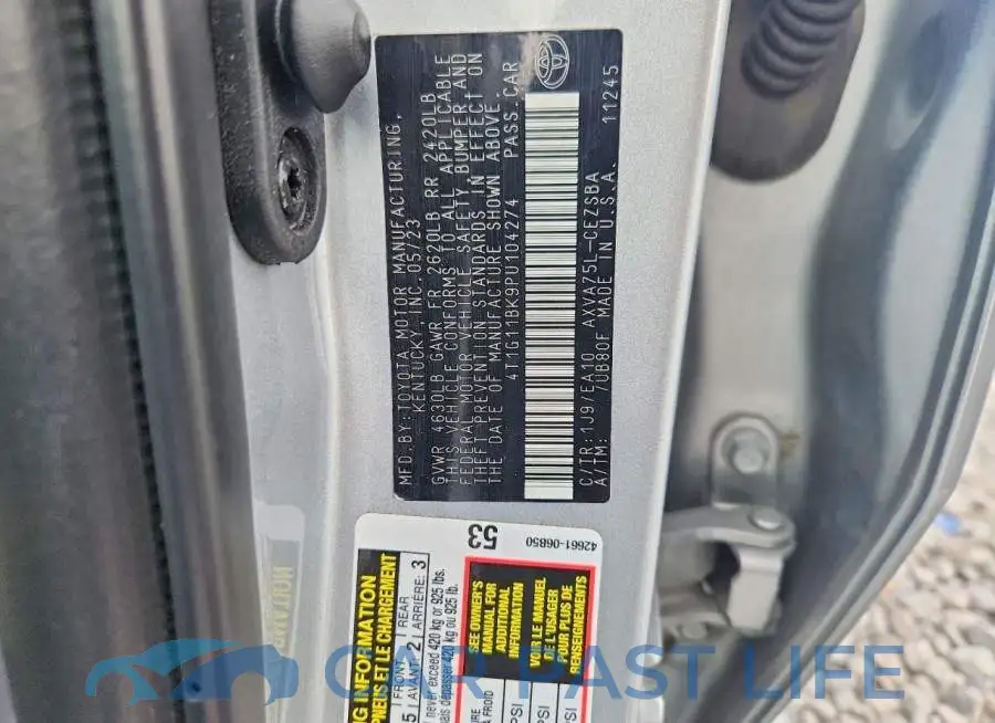 4T1G11BK9PU104274# 12