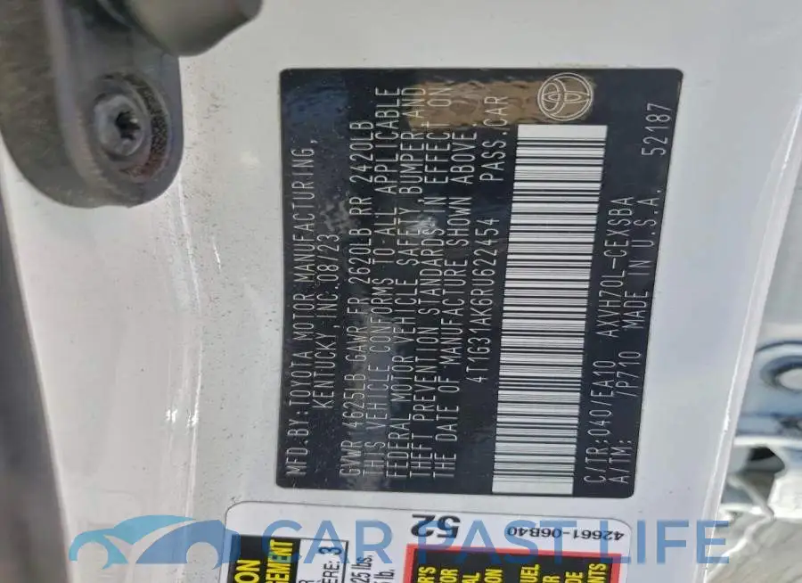 4T1G31AK6RU622454# 13