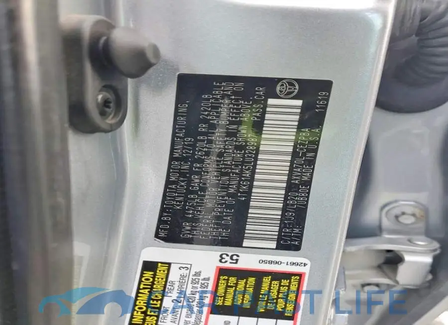 4T1K61AK5LU328987# 12