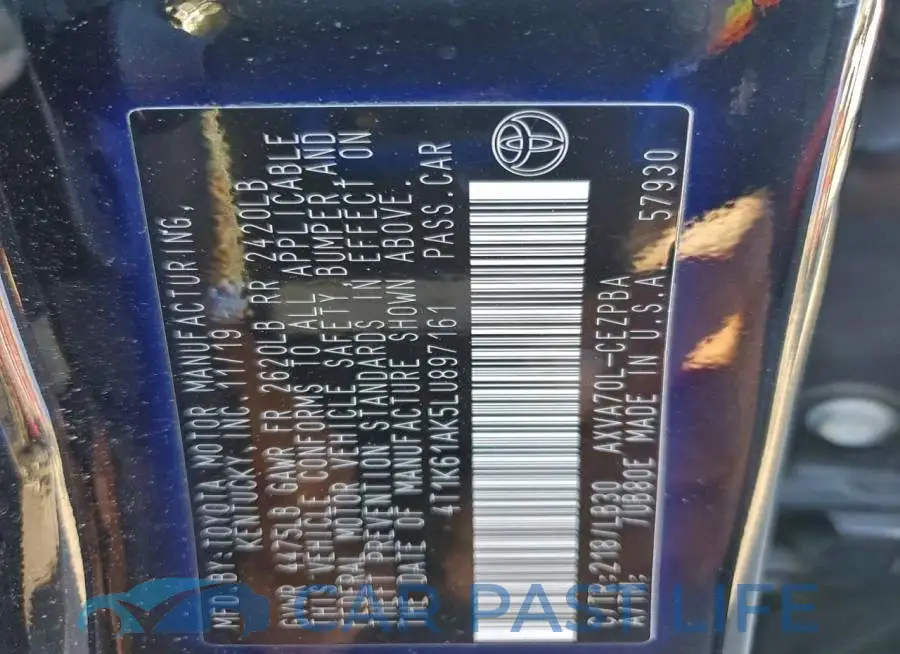 4T1K61AK5LU897161# 12