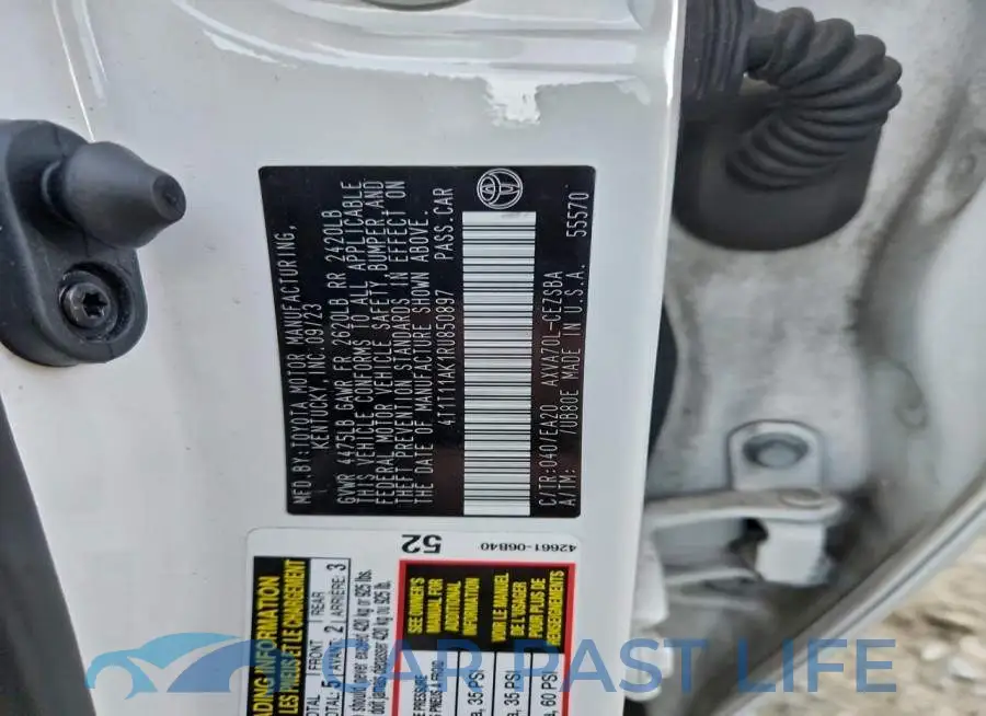 4T1T11AK1RU850897# 12