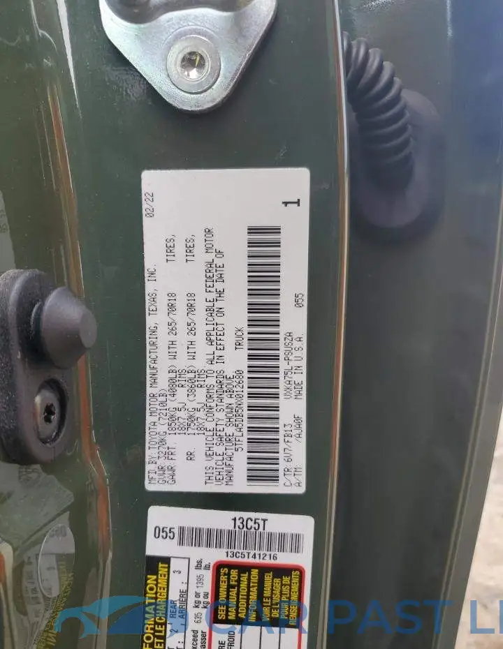 5TFLA5DB5NX012680# 12