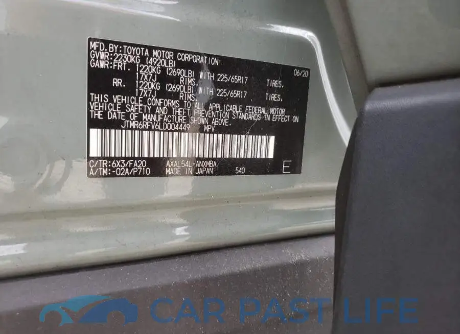 JTMR6RFV6LD004449# 12