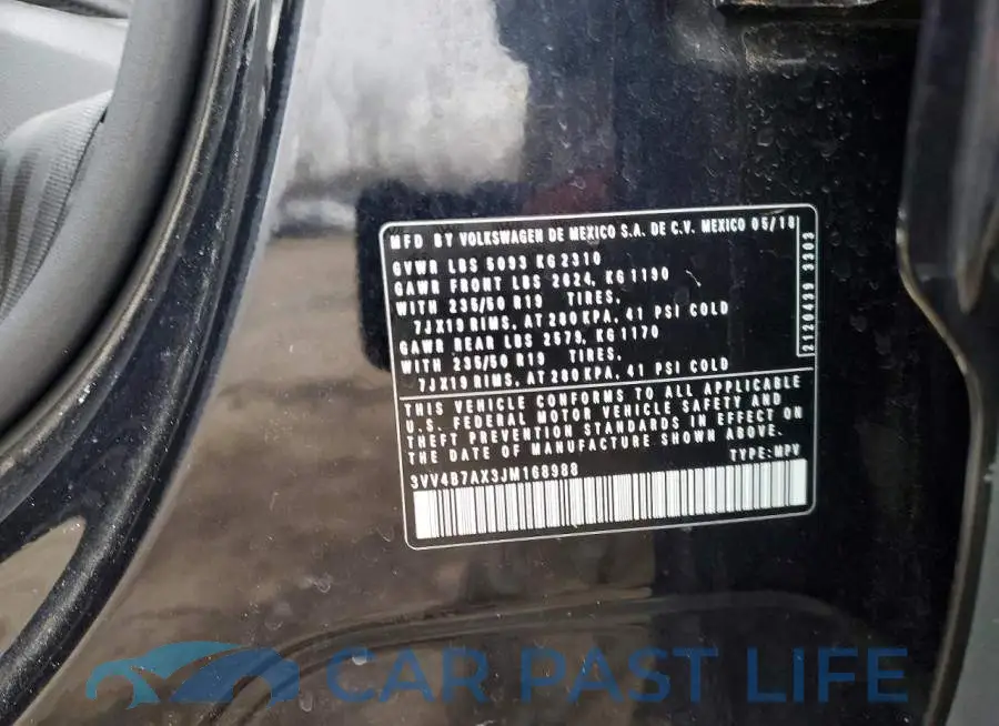 3VV4B7AX3JM168988# 13