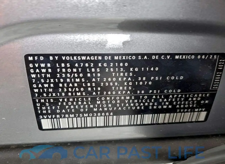 3VVFR7RM7SM038664# 13