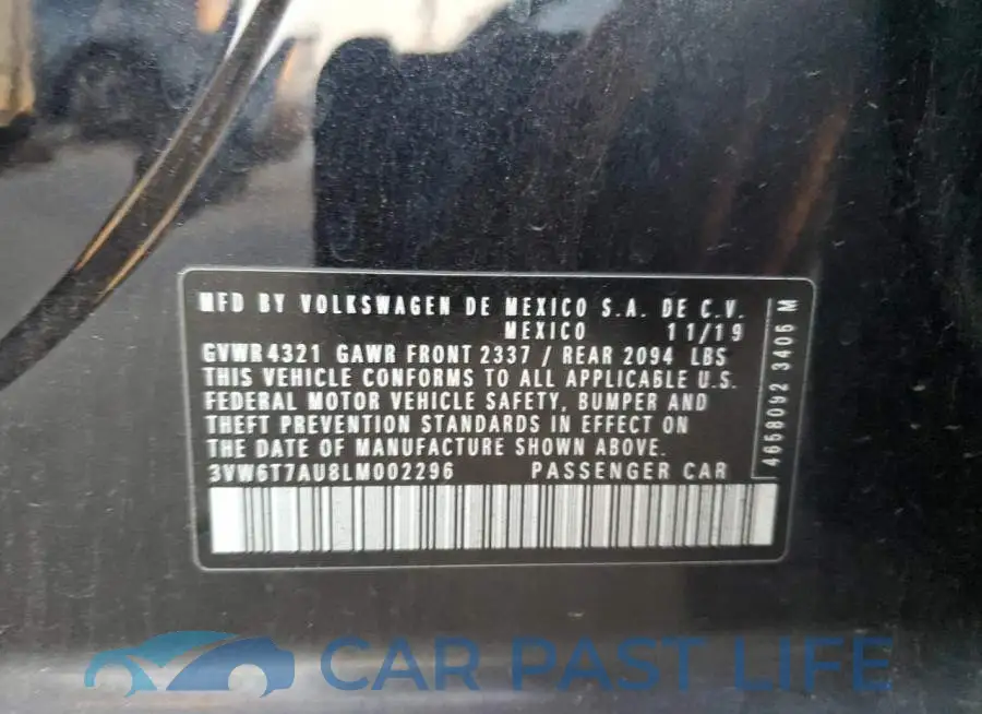 3VW6T7AU8LM002296# 12