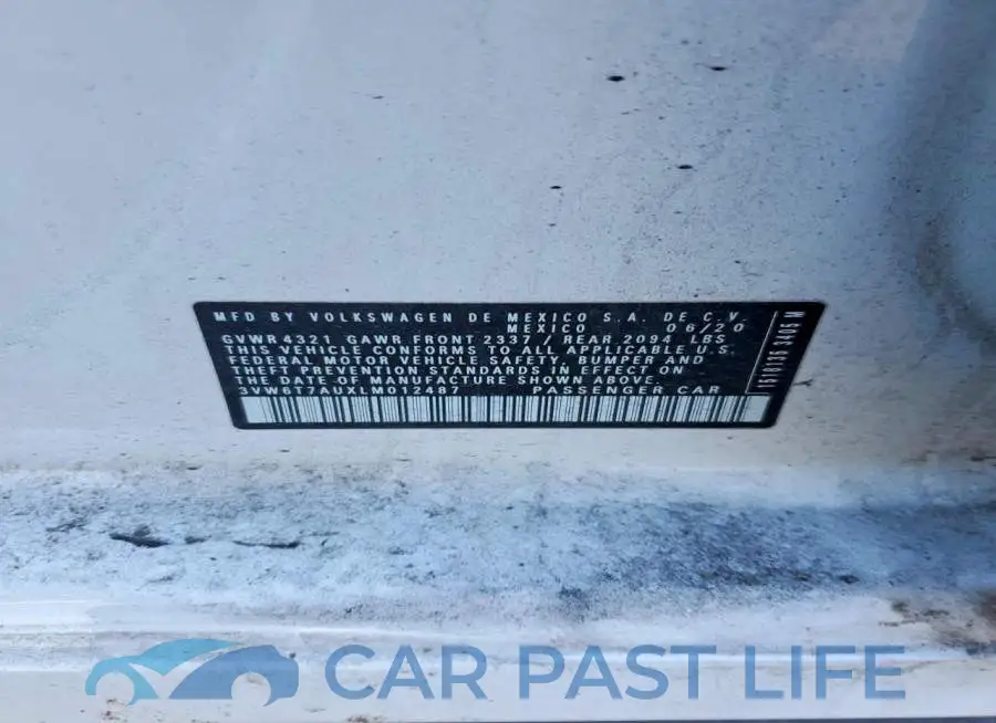 3VW6T7AUXLM012487# 12