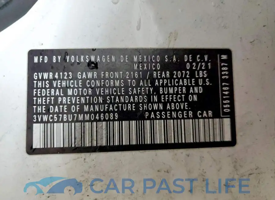 3VWC57BU7MM046089# 12