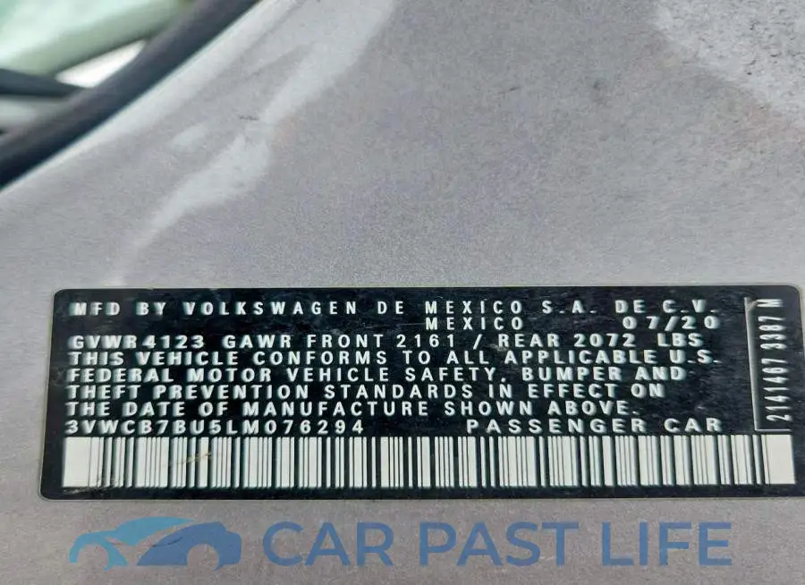 3VWCB7BU5LM076294# 12