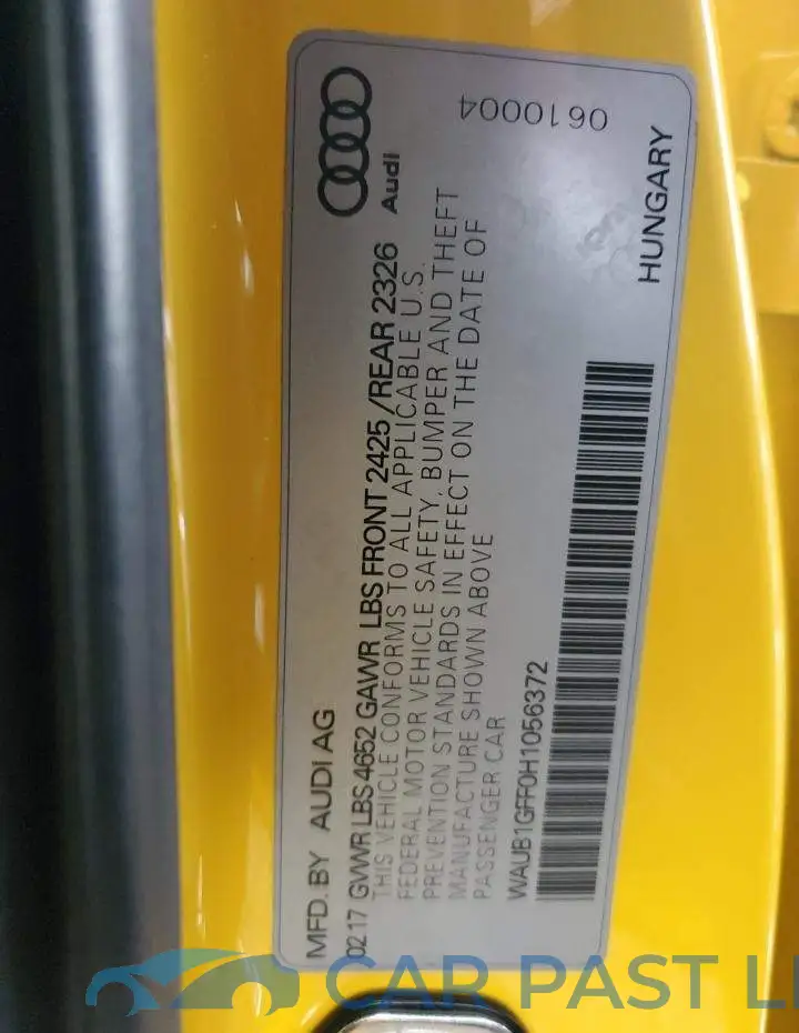 WAUB1GFF0H1056372# 13