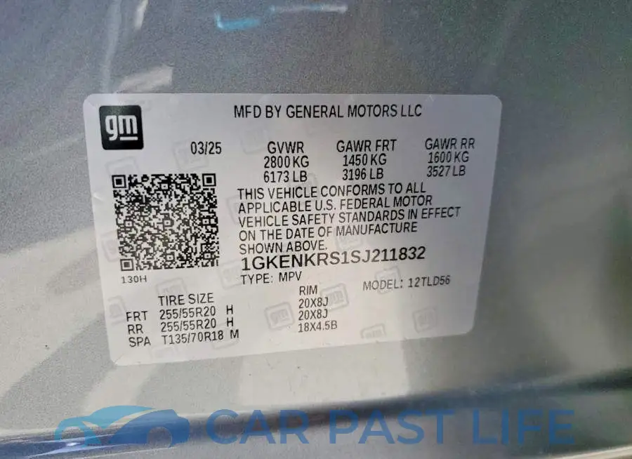 1GKENKRS1SJ211832# 13