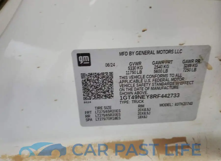 1GT49NEY8RF442733# 12