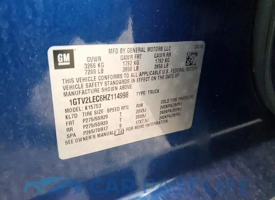 1GTV2LEC6HZ114998# 13