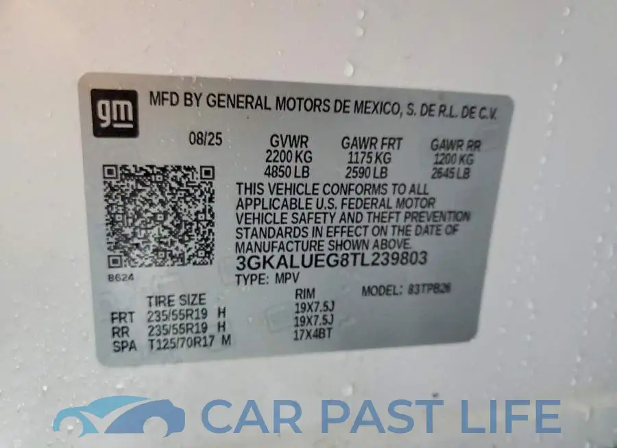 3GKALUEG8TL239803# 13