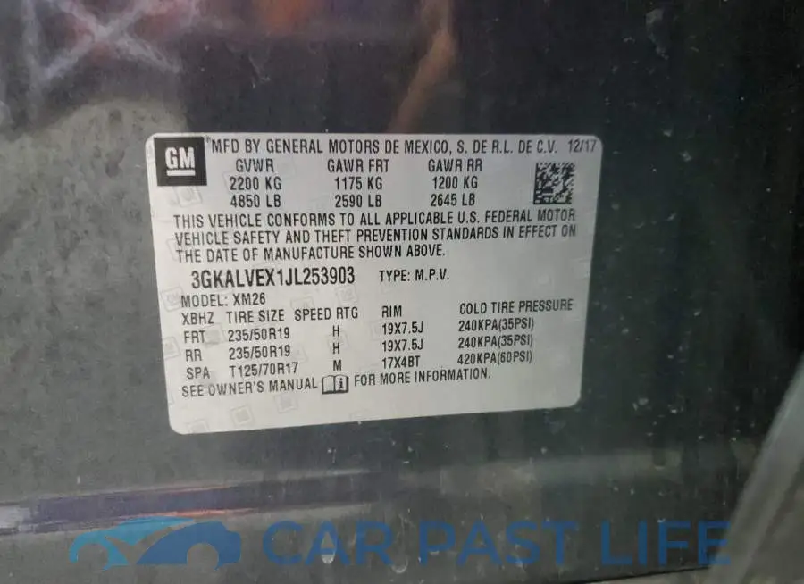 3GKALVEX1JL253903# 13