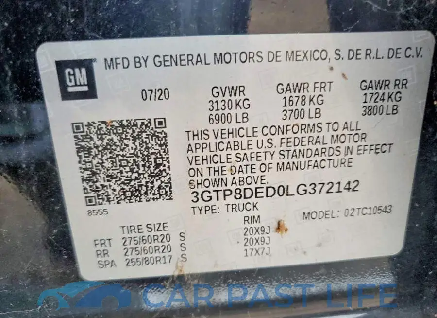 3GTP8DED0LG372142# 13