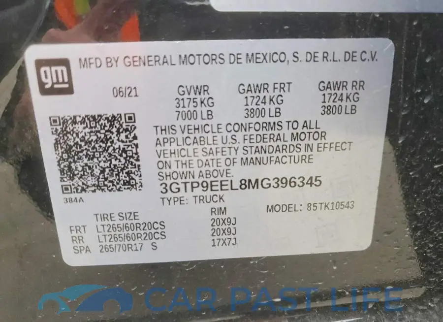3GTP9EEL8MG396345# 12