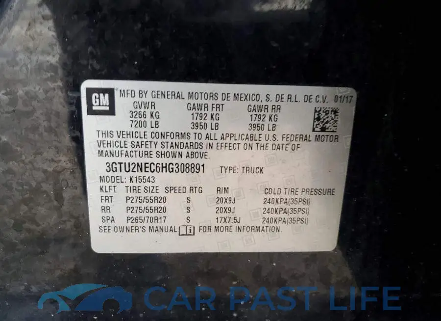 3GTU2NEC6HG308891# 12