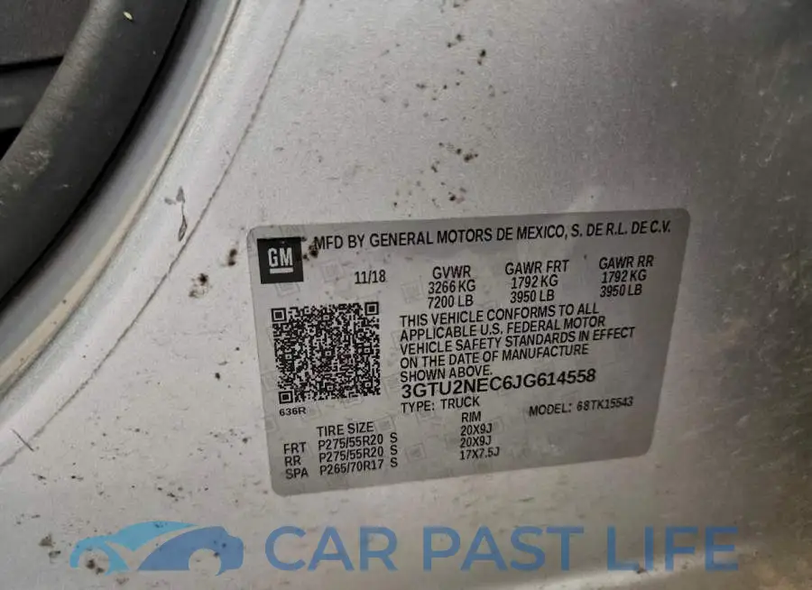 3GTU2NEC6JG614558# 12