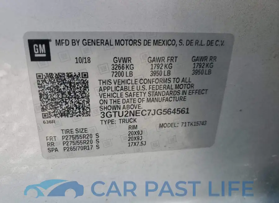 3GTU2NEC7JG564561# 12