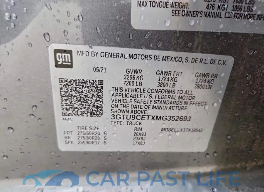 3GTU9CETXMG352693# 12