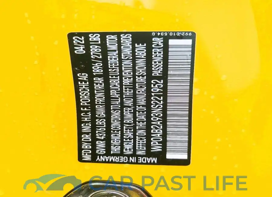 WP0AB2A93NS221952# 12